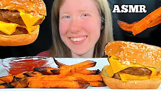 ASMR DOUBLE CHEESEBURGER MUKBANG EATING SOUNDS [upl. by Finnie531]