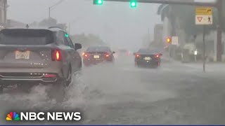 Heavy rain leads to flash floods across south Florida [upl. by Adlare]