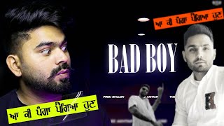 REACTION ON  BADBOY Official Audio Prem DhillonGurlez Akhtar  The Kidd  Punjabi Song 2024 [upl. by Yenahteb411]