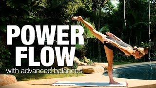 Power Flow with Advanced Balances Yoga Class  Five Parks Yoga [upl. by Eitsim]