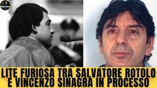 SCONTRO DURANTE IL PROCESSO TRA VINCENZO SINAGRA E SALVATORE ROTOLO [upl. by Bogie]