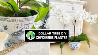 DOLLAR TREE DIY CHINOISERIE PLANTER [upl. by Layor12]