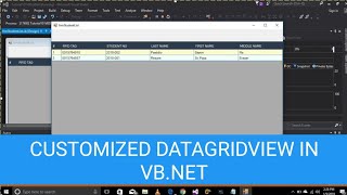 Customized DataGridView Using VBNet [upl. by Towland]