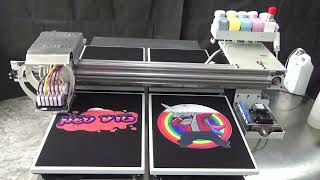 Direct to Garment Printer A1 Size 4 Tshirt at a time dual heads fast speed [upl. by Penhall]