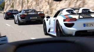 6 Porsche 918 Spyder Sound in Monaco [upl. by Plath]