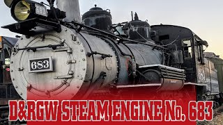 Standard Gauge Pioneer DampRGW Steam Locomotive No 683  Big Train Tours  Colorado Railroad Museum [upl. by Rajiv]