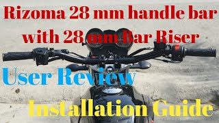 Rizoma 28 mm fat bar handle review  Installation guide  Advantages amp Disadvantages [upl. by Riannon93]