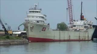 3 Ships lined up for scrapping at Port Colborne Welland Canal 2018 [upl. by Efthim]