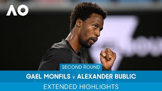 Gael Monfils v Alexander Bublik Extended Highlights 2R  Australian Open 2022 [upl. by Stagg403]