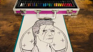 ASMR Colouring in David Bowie [upl. by Nevets]