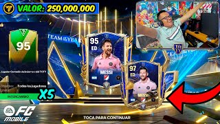 🐐 ME SALE MESSI TOTY en ESTE PACK OPENING del FC 24 Mobile X5 Intercambio 95 GRL Asegurado [upl. by Oilasor581]