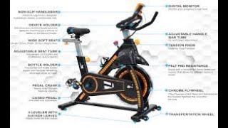 SKY LAND Fitness Spin Bike For Home Cardio And Strength Training Exercises With Height Adjustable [upl. by Nilesoy]