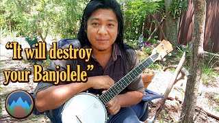 Can you put METAL strings on Ukulele Banjo Banjolele [upl. by Akim763]