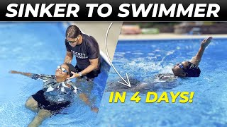 Complete Beginner Learns How to Swim in 4 Days [upl. by Solokin312]