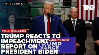 Trumps full remarks on House Republicans releasing impeachment report on President Joe Biden [upl. by Assila]