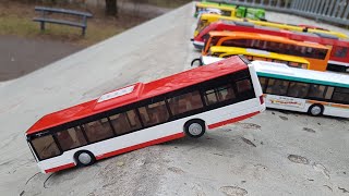 Toy Cars Slide Dlan Play Sliding Cars Video BUSES [upl. by Germaun]