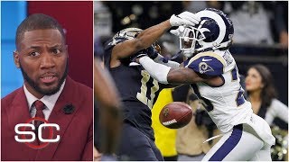 Rams beat Saints after controversial missed pass interference call  SportsCenter [upl. by Eelnodnarb]