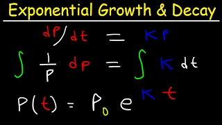 Exponential Growth and Decay Calculus Relative Growth Rate Differential Equations Word Problems [upl. by Tonia]