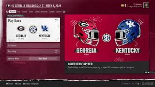 Georgia Bulldogs DYNASTY Season 1 COLLAGEFOOTBALL25 DYNASTY PS5 LIVE [upl. by Calie82]