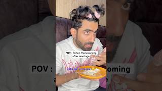 POV  Behen Homecoming after marriage  Nishchay verma trendingshorts funny comedy sister [upl. by Aniara]