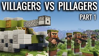 VILLAGERS VS PILLAGERS  Modern Warfare in Minecraft  Part 1 [upl. by Lothaire]