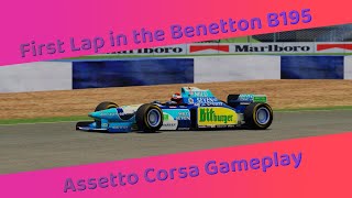 First Lap in the Benetton B195 Assetto Corsa Gameplay [upl. by Colin936]