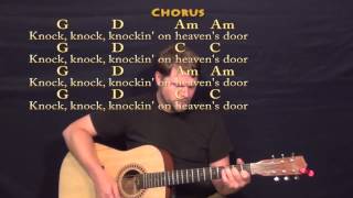 Knocking On Heavens Door Bob Dylan Strum Guitar Cover Lesson with Lyrics [upl. by Supen]