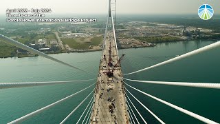 TimeLapse of the Gordie Howe International Bridge project  April 2022 to July 2024 [upl. by Kelcy753]