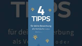 Bewerbung als Verkäuferin  4 Tipps shorts [upl. by Meadows163]