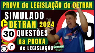 PERGUNTAS da PROVA do DETRAN 2024  EXAME TEÓRICO de LEGISLAÇÃO  SIMULADO do DETRAN QUESTÕES 2024 [upl. by Mettah]