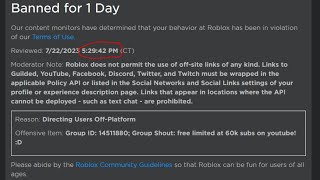 Roblox BANEO a este USUARIO injustamente 😐 noticias [upl. by Aicilaanna453]