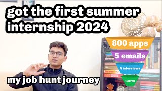 MY SUMMER INTERNSHIP 2024 APPLICATIONS JOURNEY  GETTING THE FIRST OFFER  INSIGHTS AND LEARNINGS [upl. by Gyimah]