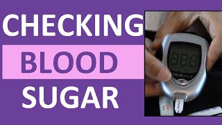 Checking Blood Sugar Glucose Level  How to Use a Glucometer Glucose Meter [upl. by Gavriella]