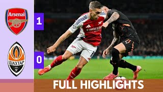 Arsenals Narrow Victory 10 Shakhtar Highlights [upl. by Adigirb]