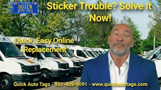 Lost DMV Sticker  Replace it Fast amp Easy with Quick Auto Tags [upl. by Moffit]