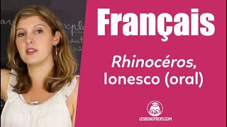 Rhinocéros Ionesco  préparation à loral  Français  1re  Les Bons Profs [upl. by Eutnoj97]