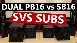 Home Theater Dual SVS SB16 vs PB16 Ultra Subs  Unboxing and Review [upl. by Platon]