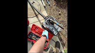 Milwaukee M18 Sectional Sewer Cleaning on Clogged Grease Interceptor Medford Oregon Drain Cleaning [upl. by Kirbee593]