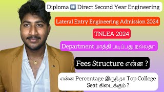 TNLEA 2024Diploma to Direct Second Year EngineeringFeesPercentageTop CollegeAll about Lateral [upl. by Fleur]