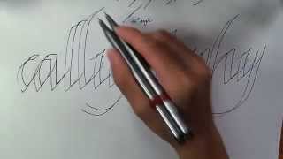 HOW TO WRITE CALLIGRAPHY WITH A NORMAL PEN [upl. by Haropizt]