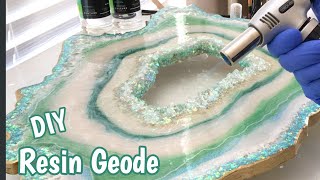 Epoxy Resin Geode Wall Art  DIY  So FUN [upl. by Basil]