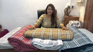 Burberry check shirting fabric wholesale in Delhi Cotton shirts Fabric  Manufacturing Fabric [upl. by Wendie]