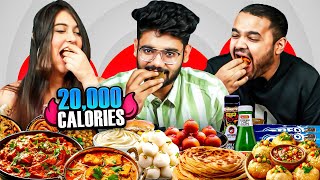 EPIC 20000 CALORIES CHALLENGE 🥵 Ft KaniGamingg Bittyboi [upl. by Allerim]