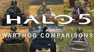 Halo 5 Guardians  Warthog Comparisons Halo 15 [upl. by Eugnimod]