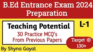 BEd Entrance Exam 2024 PreparationBEd CET Punjab 2024 ClassesBy Shyna Goyal [upl. by Toblat]