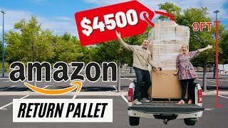 Our BIGGEST Amazon Returns Pallet Ever  Unboxing 4500 in MYSTERY Items [upl. by Kendell]