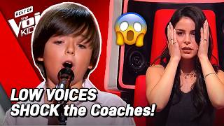 Most Unexpected LOW amp DEEP Voices on The Voice Kids 😱 [upl. by Gray]