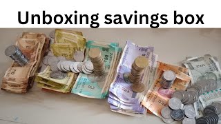 Unboxing savings box உண்டியல் சேமிப்பு பணம் DD creations [upl. by Valry3]