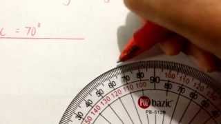 How to draw angles using a protractor with helpful tip [upl. by Oiretule]