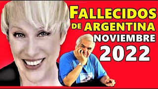 Figuras Fallecidas de Argentina en Noviembre del 2022 [upl. by Golda165]